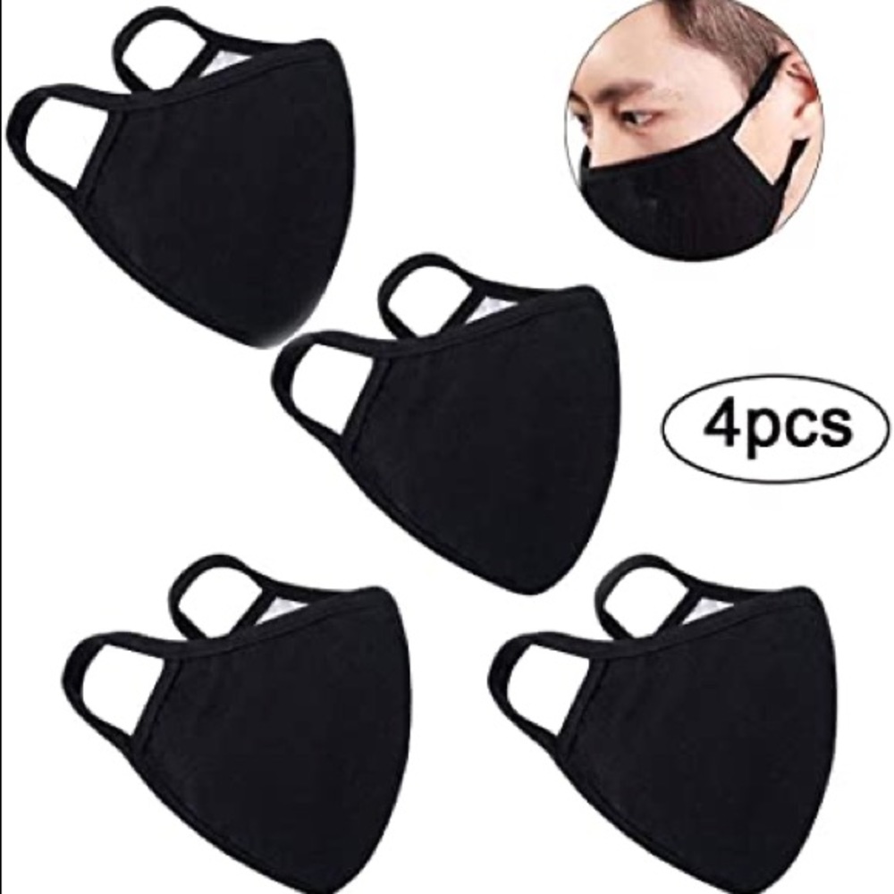 4 Black Face Mask 😷